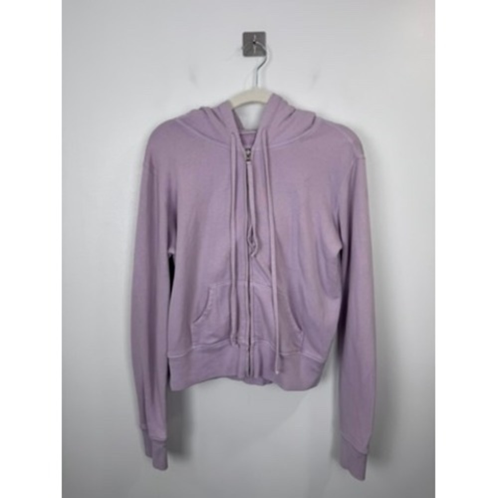 Nili Lotan Purple Zip Up‎ Hoodie Sweatshirt Lavender Women Size Small